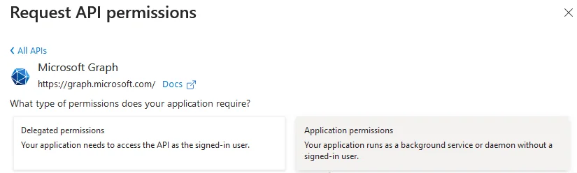 application permissions